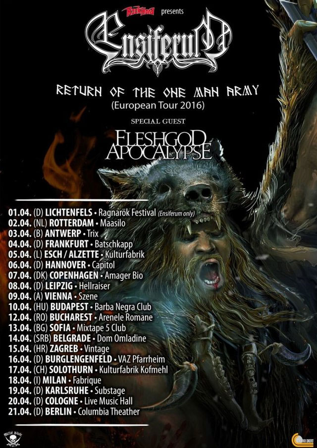 Ensiferum und Flshgod Apocalypse Europatour 2016