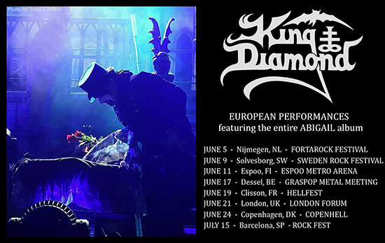 King Diamond - kündigt europäische Abigail-Shows für Sommer 2016 an!