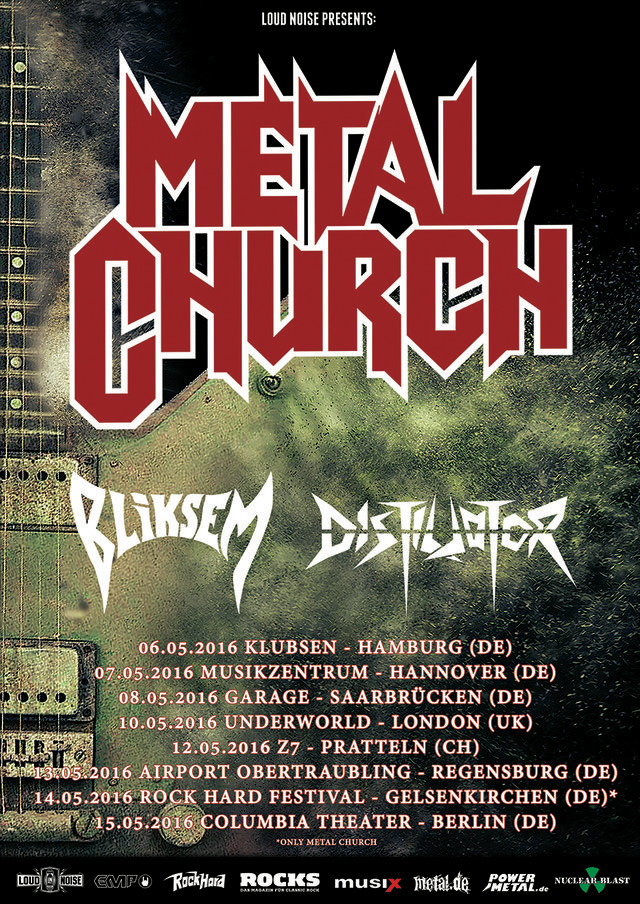2016-05-06 Metal Church - Tickets und Tour-Termine für Mai 2016
