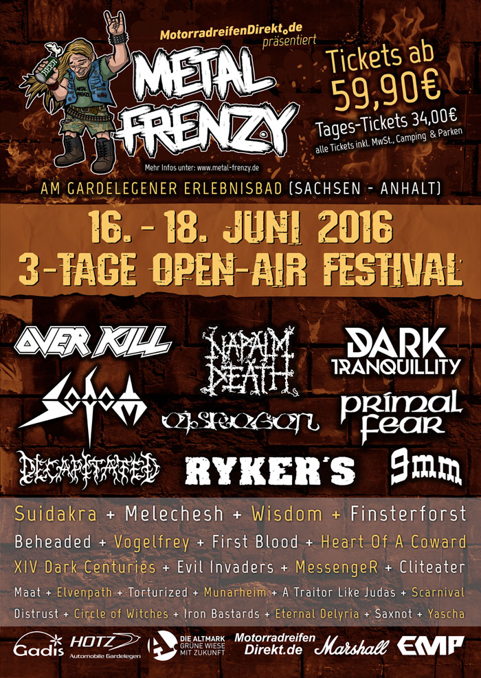 2016-06-16 Metal Frenzy Open Air 2016 - Runde 3 startet 6 Wochen!