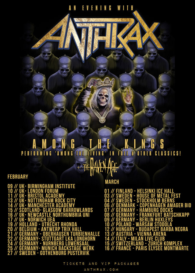 ANTHRAX - kündigten dieser Tage Europa-Headlinetour 2017 an!