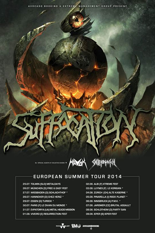 Suffocation Sommer Tour 2014